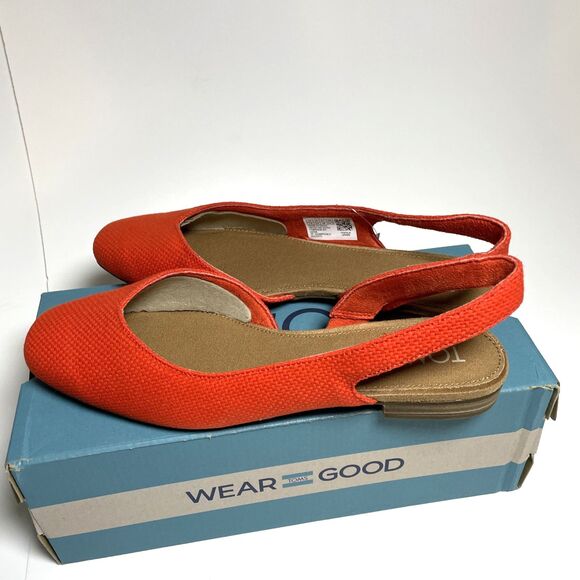 TOMS Women's Flats Alene Flat Tomate Red Size 7.5 NWT - Picture 3 of 9